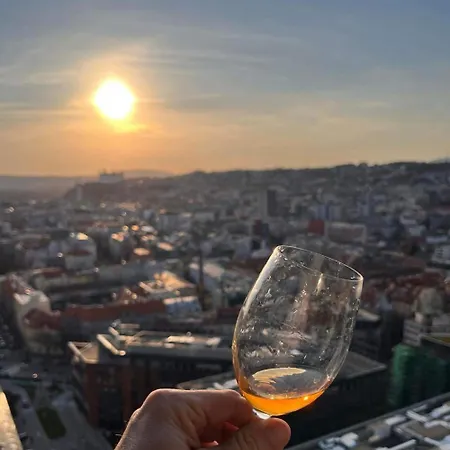 Apartman With Sunset View Over
